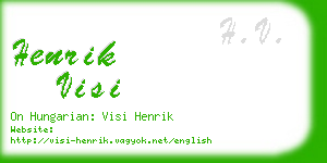 henrik visi business card